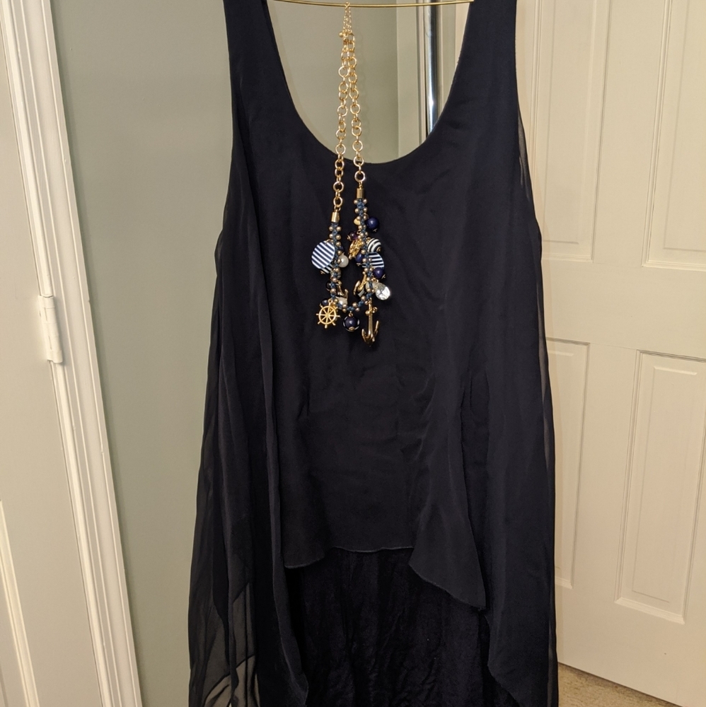 L Navy Philosophy Dress